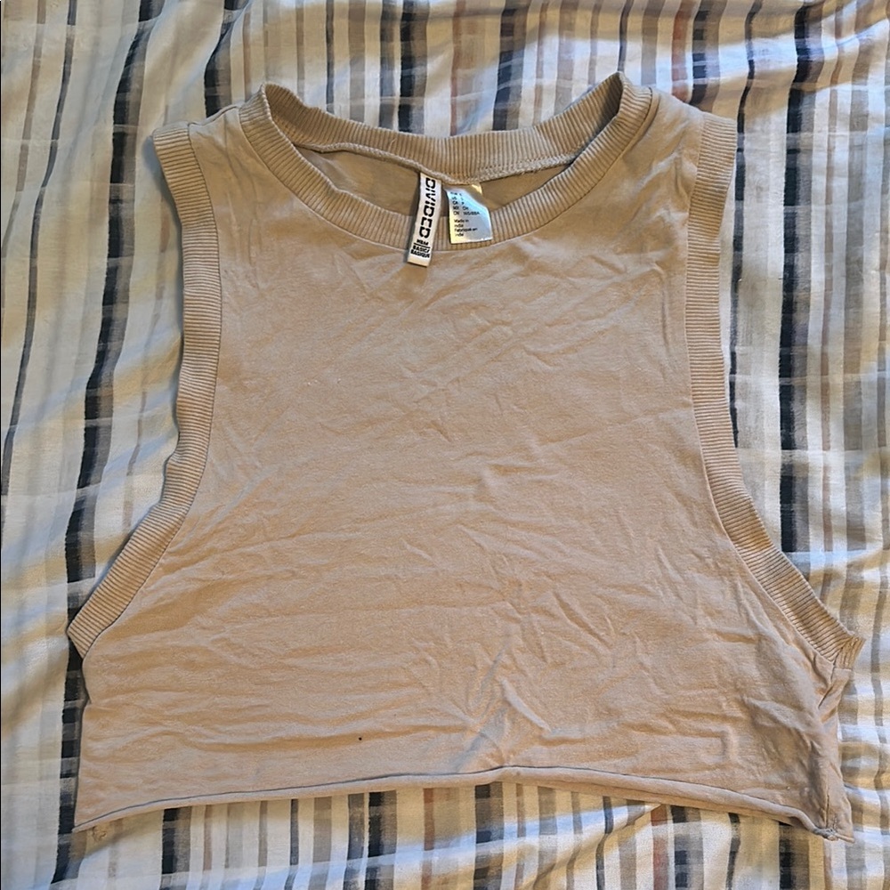 Beige Sleeveless Top